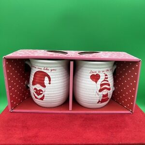 Set Of 2 Valentines Gnomes Mrs & Mr His/Hers Mugs Love is in the air